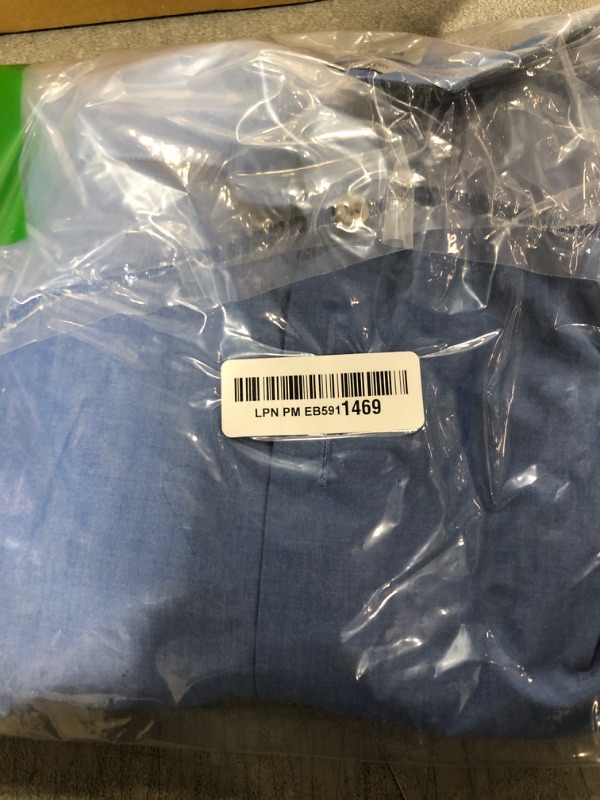 Photo 1 of Unlisted by Kenneth Cole mens Regular Fit Solid Dress Shirt, Hazy Blue, 17 -17.5 Neck 36 -37 Sleeve US