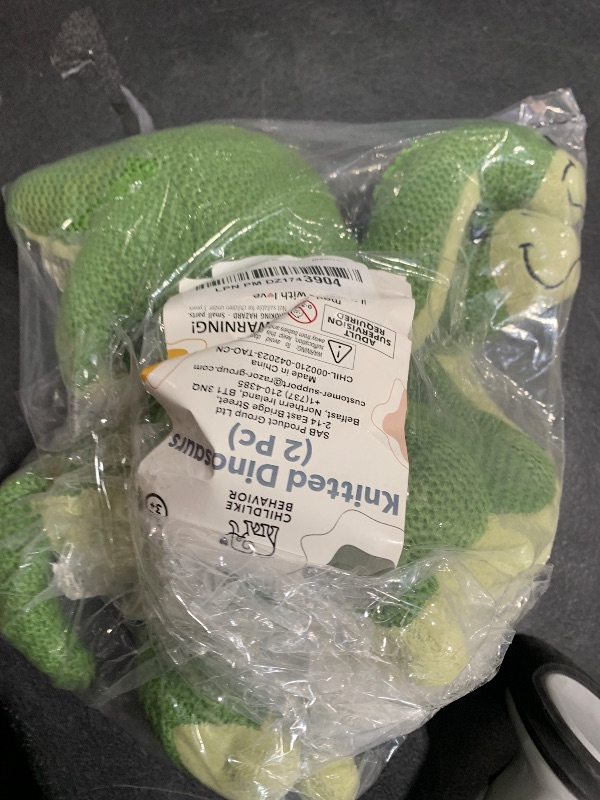 Photo 1 of CHILDLIKE BEHAVIOR Plush Dinosaur Stuffed Animal - Set of 2 - Lightweight Stuffed Dino for Boys and Girls - Soft, Washable, Customizable - Ideal for Toddlers and Kids - 15''H & 11.5''H, Green