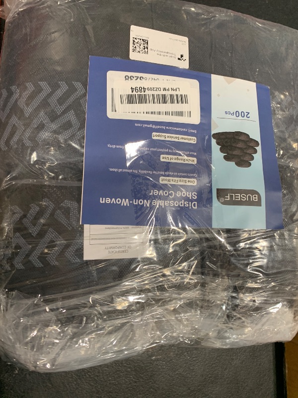 Photo 1 of Buself 200 Count Shoe Covers Disposable Non-Slip, Premium Cloth Boot Covers, Slip-resistant, Durable, Breathable, Non-toxic, Recyclable
