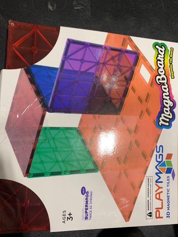 Photo 1 of Playmags Super Durable Building Stabilizer Set, Great Add On to All Magnet Tiles Sets, Works with All Leading Brands 1-12"x12" & 4-6"x6" (Colors May Vary)