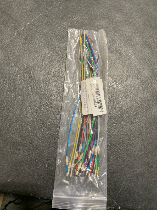 Photo 1 of 28 pcs Metal Wire Keychains, 2mm Coated Wire Key Rings Loops, 4" 6" 7.8" 10" Stainless Steel Connecter Cable Keyrings for Hiking Luggage ID Tags,Key Tags,Keyrings, Kitchen Utensils -7 Colors