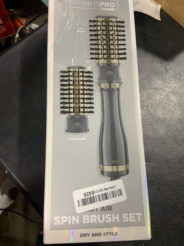 Photo 1 of INFINITIPRO BY CONAIR Hot Air Styling Brush Set with 2-Inch and 1.5-Inch Bristles