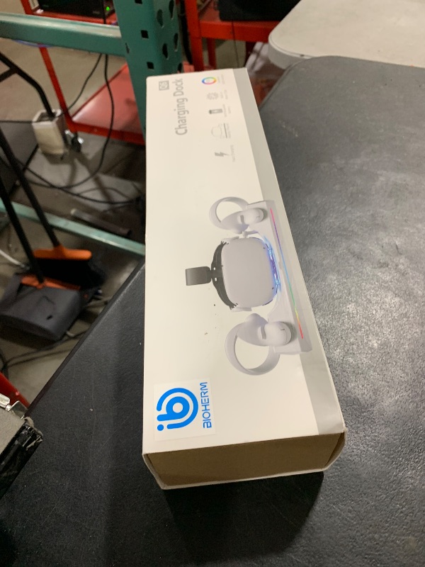 Photo 1 of Bioherm Charging Dock for Oculus Quest 2, Magnetic Charging Station for Meta Quest 2 VR Headset & Controllers, with 2 Rechargeable 2100mAh Batteries, USB-C Charger and Cable, Supports LED Indicator