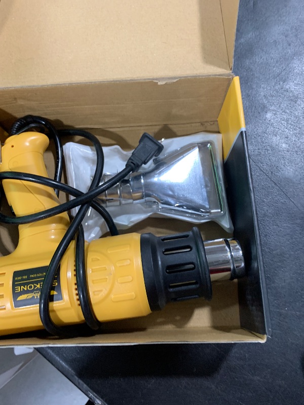 Photo 1 of SEEKONE Heat Gun 1800W 122?-1202??50?- 650??Fast Heating Heavy Duty Hot Air Gun Kit Variable Temperature Control Overheat Protection with 4 Nozzles for Crafts, Shrinking PVC, Stripping Paint(5.2FT)