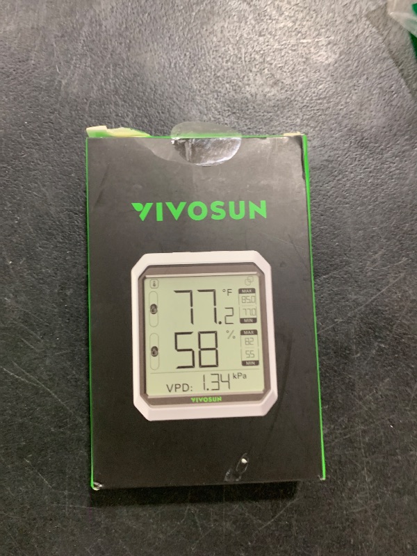 Photo 1 of VIVOSUN AeroLab THB1 Wireless Bluetooth Hygrometer Thermometer Indoor, Smart Temperature Monitor, VPD, Digital Humidity Meter, LCD Remote Control & Alert, Data Storage, Dual Channels, Battery Included