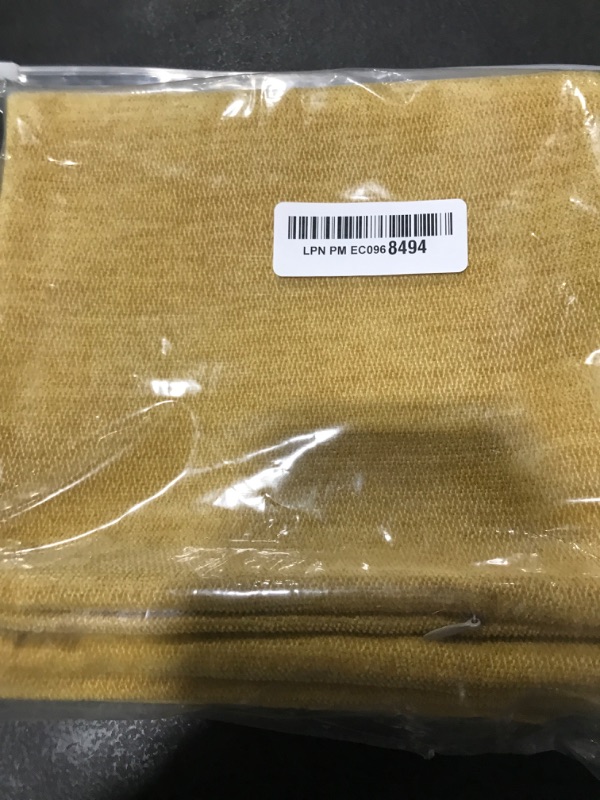 Photo 1 of Anickal Mustard Yellow Pillow Covers 16x16 Inch Set of 2 Solid Rustic Farmhouse Decorative Throw Pillow Covers Square Cushion Case for Home Sofa Couch Decoration