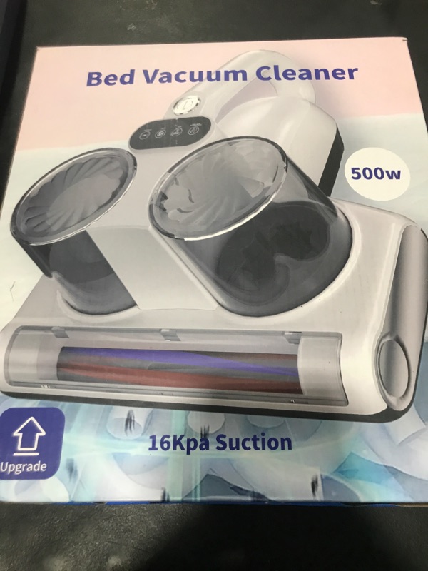 Photo 1 of Bed Vacuum Cleaner Mattress Vacuum with UV 16Kpa Suction HEPA Filter 253.7nm UV-C Light & 30000 Rpm/Min Brushroll Rotation & Heating & Ultrasonic Quintuple Tech , Widened Suction Port, 500W, Corded
