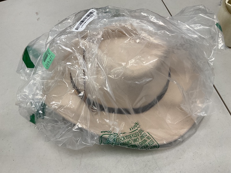 Photo 1 of Gossifan Western Cowboy & Cowgirl Hat Felt Wide Brim Women Men Fedora Hats-Beige