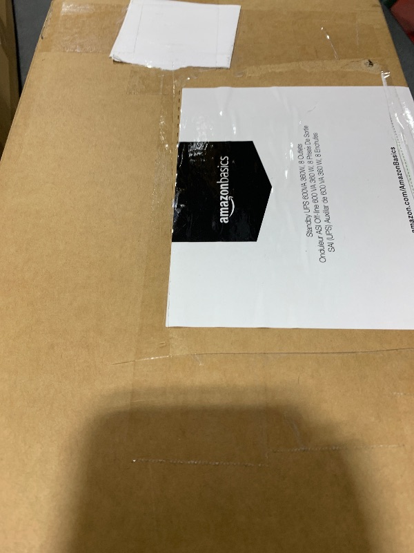 Photo 1 of Amazon Basics UPS Battery Backup & Surge Protector 600VA/360W, 8 Outlets, Standby Uninterruptible Power Supply, for Power Outage Protection, Compact, Black