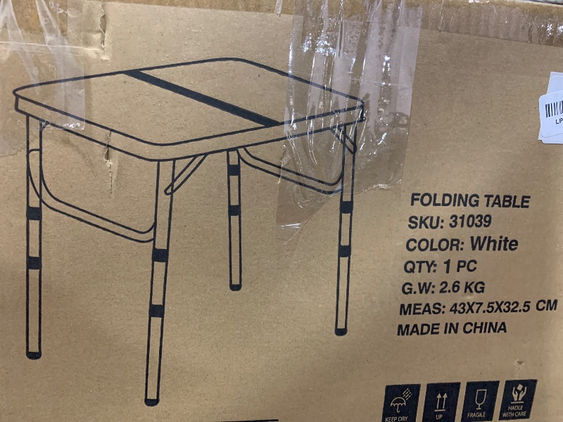 Photo 1 of REDCAMP Small Folding Camping Table 2ft, Portable Outdoor Folding Table Aluminum Camp Table Adjustable Height Lightweight for Picnic Cooking Beach,3 Heights
