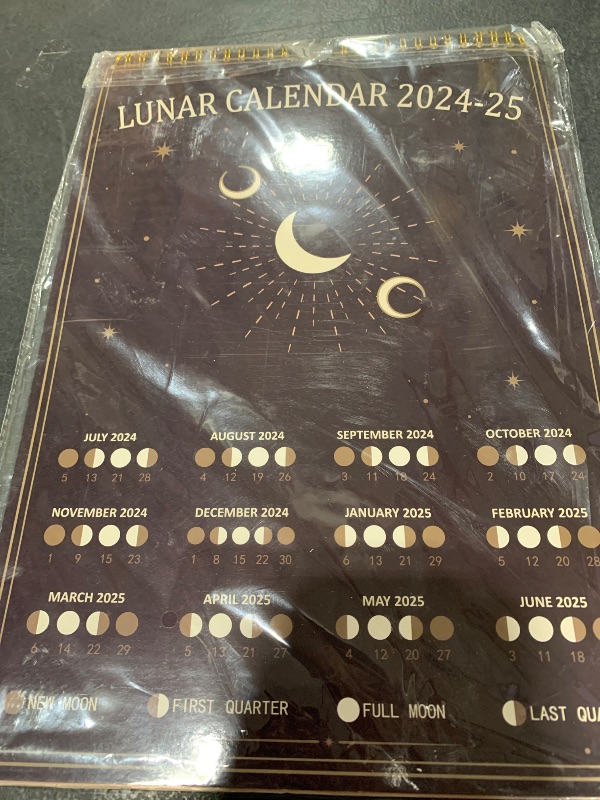 Photo 1 of 2024-2025 Calendar - Wall Calendar From Now to June 2025, Boho Aesthetic Modern Vertical Hanging Large Calendar with Moon Phases, Perfect for Monthly Organizing & Planning, 10"×14.5"…
