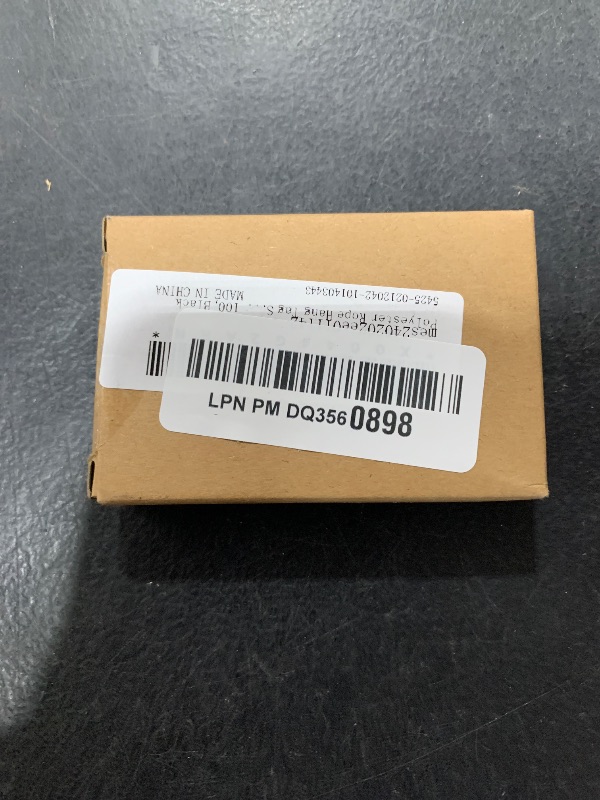 Photo 1 of MECCANIXITY Polyester Rope Hang Tag String Snap Lock Pins Loop Price Tag Fastener Plastic Tags Ties 120mm/4.72 Inch Length,1mm/0.04 Inch Dia,Pack of 100,Black