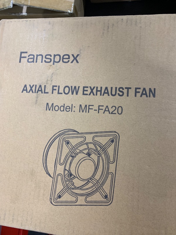 Photo 1 of Fanspex 8" Exhaust Fan for Kitchen, Wall Mount Household Ventilation Fans for Workshop Attic Garage Greenhouse Barn, 45W Low Consumption, High Velocity 1020 m³/h Air-volume