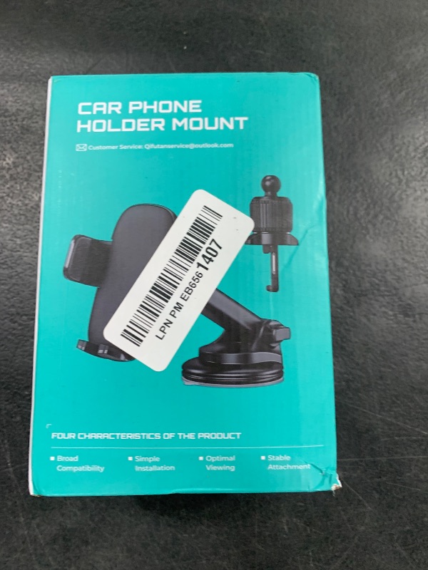 Photo 1 of Qifutan Car Phone Holder Mount Phone Mount for Car Windshield Dashboard Air Vent Universal Hands Free Automobile Cell Phone Holder Fit for iPhone Smartphone Carbon Fiber
