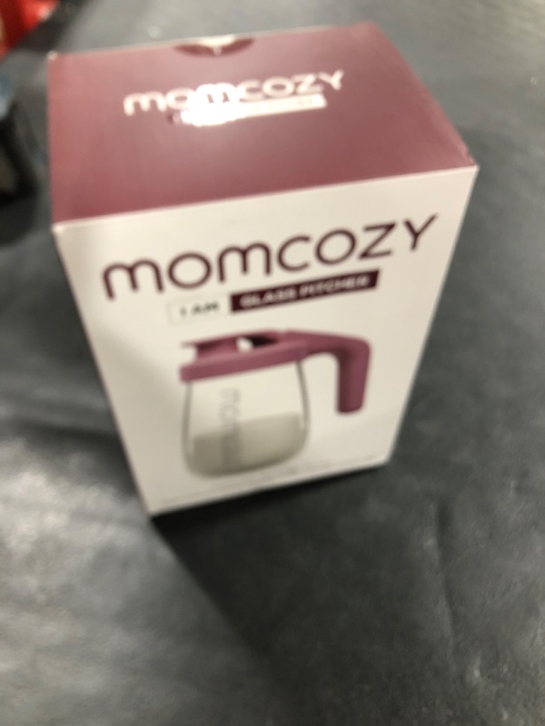 Photo 1 of Momcozy Breast Milk Pitcher, Resistant to Heat and Cold Abrupt Temp Swings, No Leak Glass Breast Milk Fridge Storage Container with Wide Mouth, Fast Baby Formula Maker, Breastfeeding Essentials, Grey