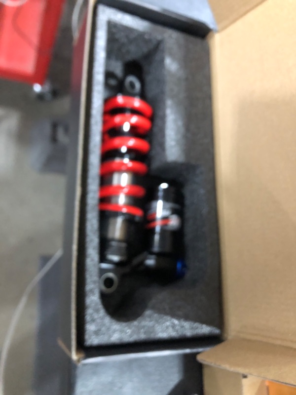 Photo 1 of JFOYH Adjustable Oil+Coil Spring Rear Shock Suspension, Shock Absorbers For Downhill MTB Bike/E-bike, 190mm X 550lbs - Red