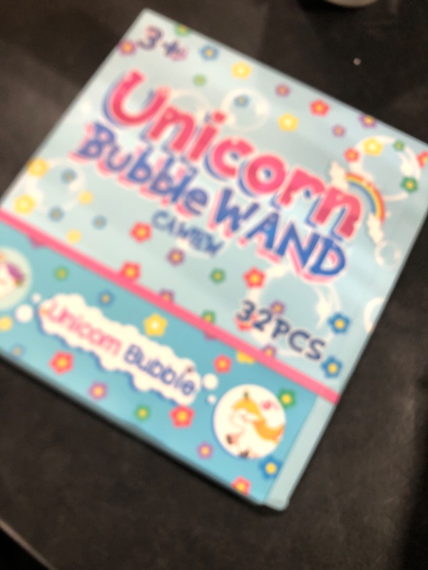Photo 1 of 32 Piece Mini Unicorn Bubble Wand with Gift Box, Pastel Unicorn Party Favors for Kid, Toddler Girl Birthday Parties Decoration, Goodie Bag Stuffers Supplies, Bubbles Gift Toy Bulk, Carnival Prizes