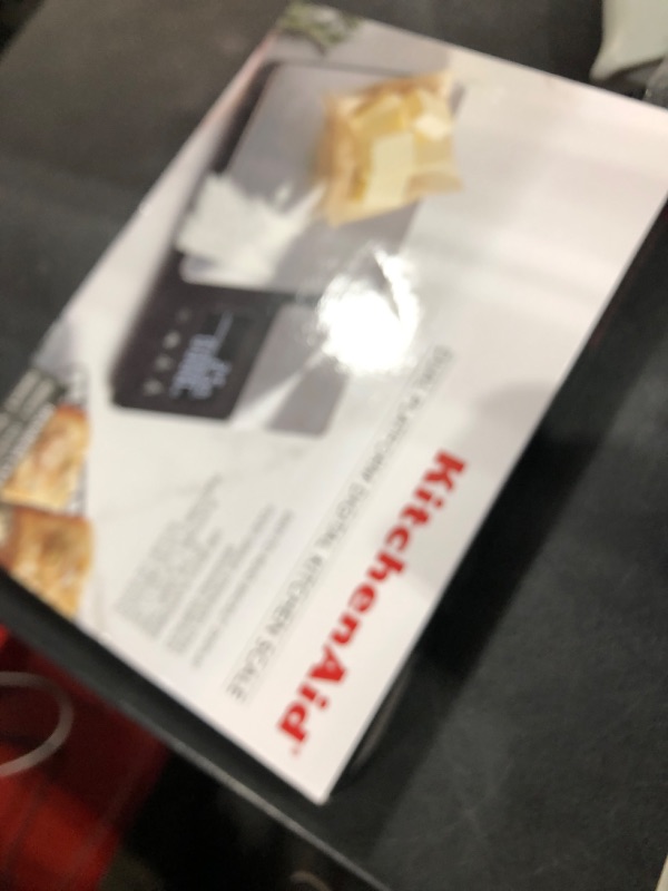 Photo 1 of KitchenAid KQ909 Dual Platform Digital Kitchen and Food Scale, 11 pound capacity and Precision 16oz capacity, Black with Stainless Steel