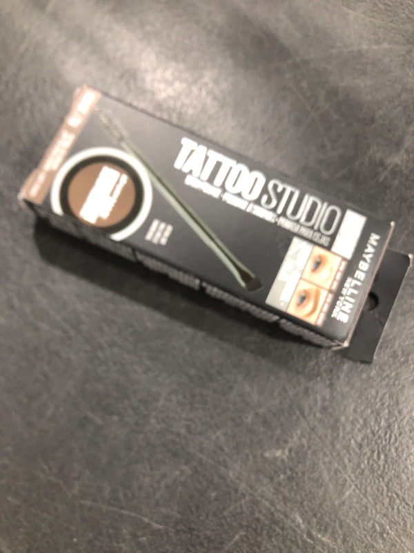 Photo 1 of Maybelline TattooStudio Brow Pomade Long Lasting, Buildable, Eyebrow Makeup, Ash Brown, 1 Count