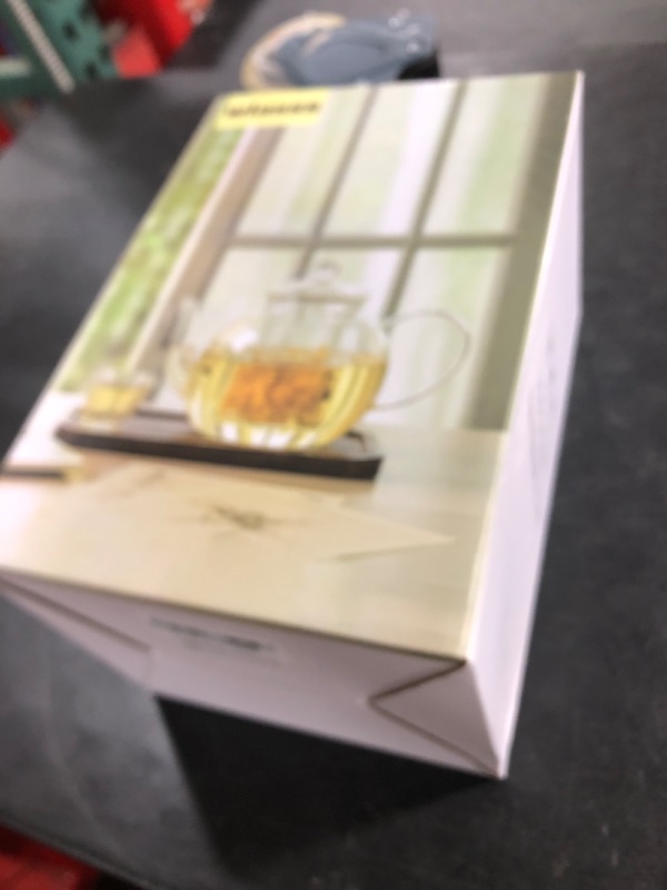 Photo 1 of Wlasss 1530 ml/52 oz Large Glass Teapot with Removable Infuser, Clear Tea Kettle Stovetop Safe for Loose Leaf and Blooming Tea, Unique Father's Day Gifts