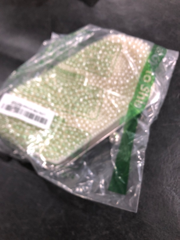 Photo 1 of Pinprin Ladies Pearl Clutch Bag Womens Beaded Handbag Formal Prom Bridal Wedding Cocktail Party Purse (A-White)