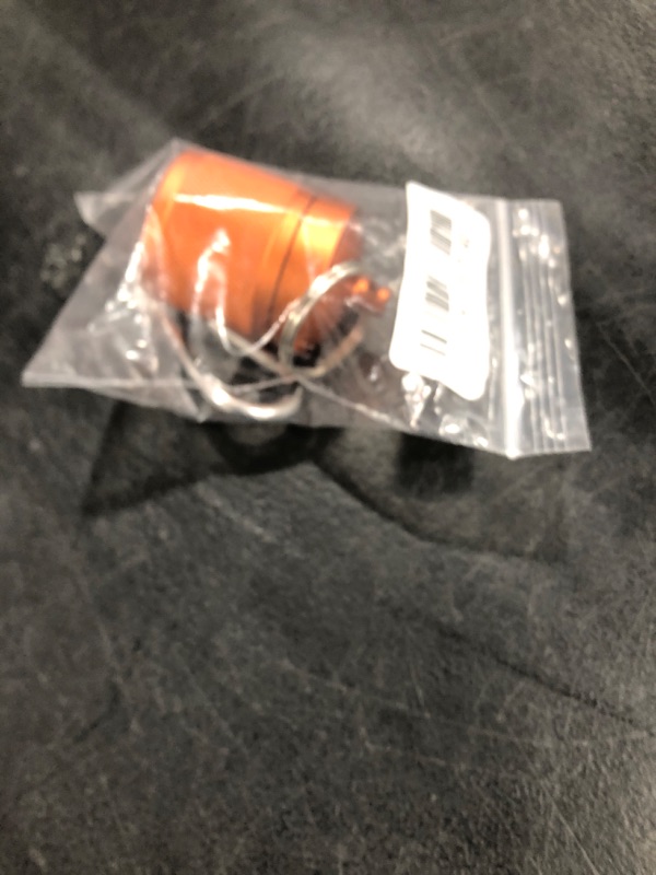 Photo 1 of MEECN Keychain Pill Holder, Box, Aluminum, Waterproof Container, Pill Organizer for Outdoor Travel Camping, Size: 1.6 x 1.6 x 2 in (Orange)
