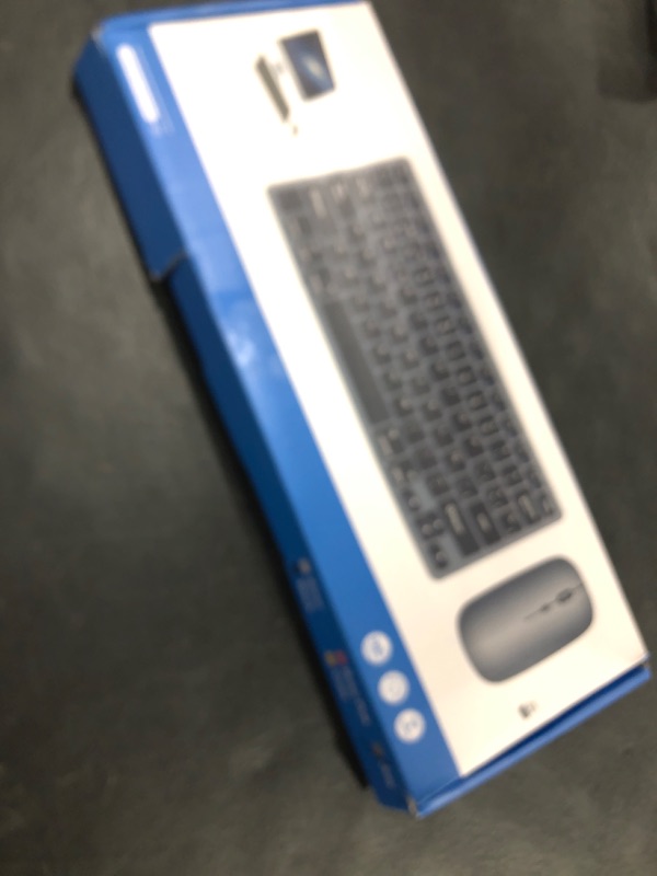 Photo 1 of Portable Wireless Keyboard and Mouse Combo, Bluetooth 3.0/5.0/2.4G, Multi-Device pc,Laptop,Phone,Windows,iOS,Android Compatible, Rechargeable,78KEY (Gray)
