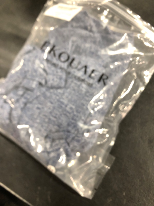 Photo 1 of Ekouaer Pajamas 2 Piece Lounge Sets Ribbed Knit Matching Outfits T-shirt Biker Shorts Sleepwear Loungewear Sweatsuits Royal Blue M