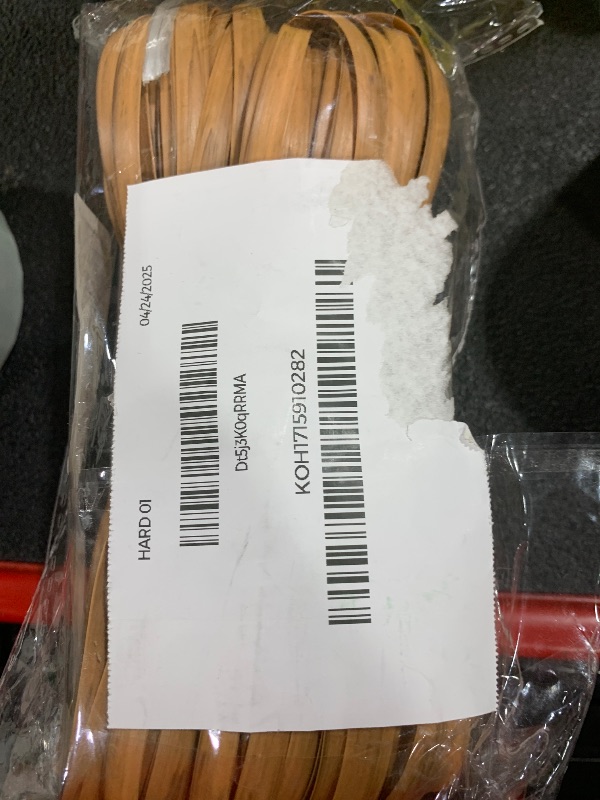 Photo 1 of Laphivieh 130 Ft Wicker Repair Supplies, Wicker Repair Kit, Plastic Rattan Material for Patio Chair Repair Flat Wicker Furniture Repair Replacement (Light Wood Grain)
