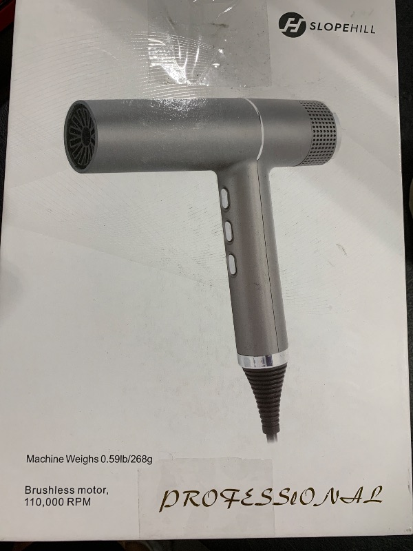 Photo 1 of Slopehill Hair Dryer with Unique Brushless Motor | Intelligent Fault Diagnosis | Innovative Microfilter | Oxy Active Technology | Led Display (Grey)