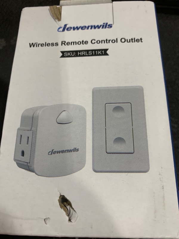 Photo 1 of DEWENWILS Wireless Light Switch Remote Control Outlet, Remote Power Wall Switch for Lamps, No Wiring Needed, 15 AMP Heavy Duty, 100 FT Range