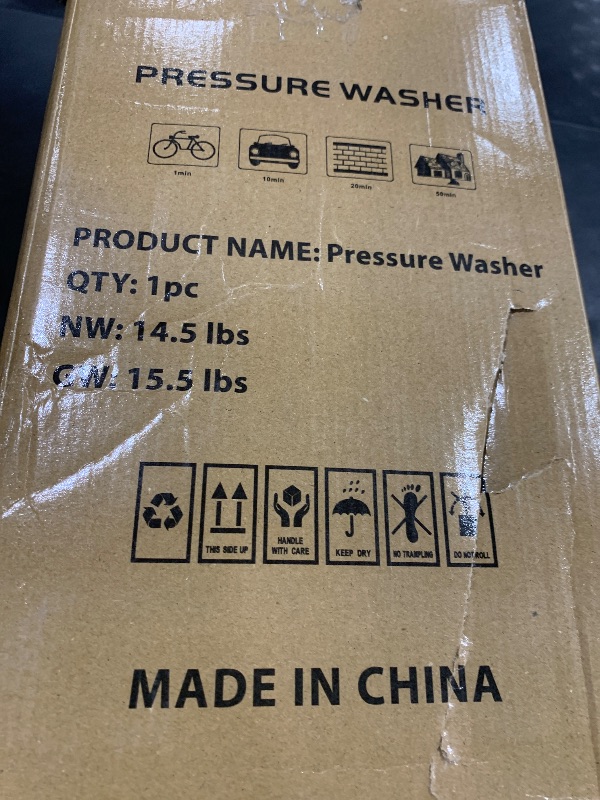 Photo 1 of Electric Pressure Washer 4800PSI-Max 3.2GPM Power Washer Wash Machine Electric Powered with Foam Cannon for Car, Floor, Garage,Blue.