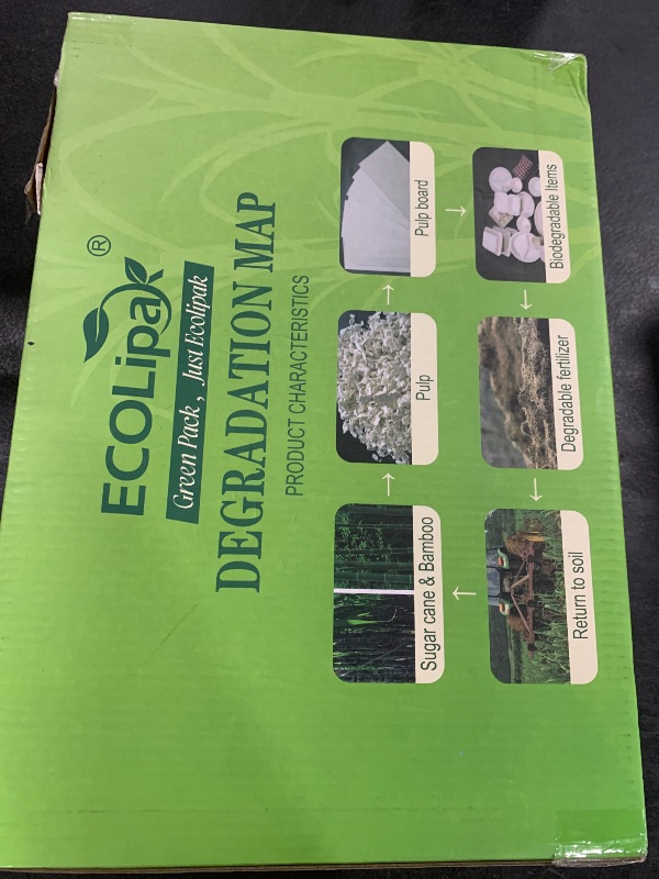 Photo 1 of ECOLipak 75 Pack Clamshell Take Out Food Containers, 100% Compostable To Go Containers Disposable, 9X6 inch Heavy-Duty To Go Boxes, Eco-Friendly Biodegradable To Go Containers For Food
