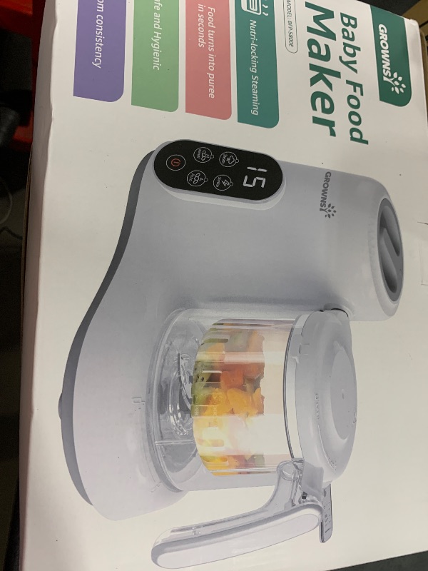 Photo 1 of GROWNSY Baby Food Maker with Steam Basket, One Step Baby Food Processor Steamer Puree Blender Grinder Mills Machine, Auto Cooking Grinding and Sterili-zing for Healthy Homemade Baby Food, BPA-Free