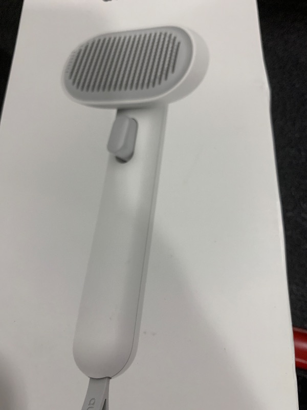 Photo 1 of aumuca Cat Brush for Shedding, Cat Brushes for Indoor Cats, Cat Brush for Long or Short Haired Cats, Cat Hair Brush Cat Grooming Deshedding Brush for Dog Kitten Horse Massage Removes Loose Fur, White