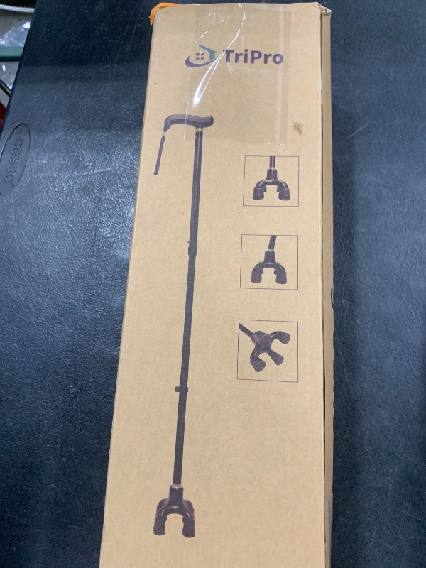 Photo 1 of TriPro Walking Cane for Women & Men, Small Base Quad Cane, Pivot Tip,Self Standing,Heavy Duty,Adjustable Folding Cane, 4 Prong Canes for Men & Women, Collapsible Walking Sticks for Seniors & AdultsLPNPMEB5366301
