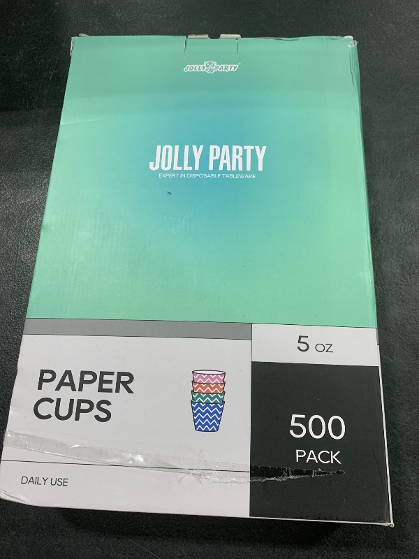 Photo 1 of 500 Pack 5oz Paper Cups, Multicolor Paper Disposable Cups, Small Mouthwash Cups, Cold Beverage Drinking Cup for Party, Travel and Event (Strip)