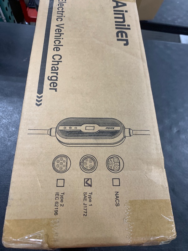 Photo 1 of AIMILER Level 2 Electric Vehicle (EV) Charger(32Amp, 220V-240V, NEMA 14-50 Plug), 25ft Cable ETL Listed Portable Indoor/Outdoor EVSE SAE J1772 EV Car Charging Station w/Delay Timer, WiFi Enabled