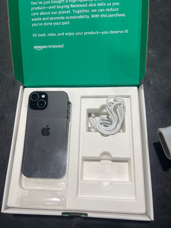 Photo 1 of Apple iPhone 15, 128GB, Black - Unlocked (Renewed Premium)