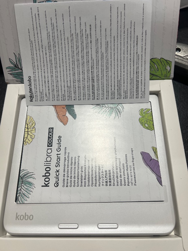 Photo 1 of Kobo Libra Colour | eReader | 7” Glare-Free Colour E Ink Kaleido™ 3 Display | Dark Mode Option | Audiobooks | Waterproof | White