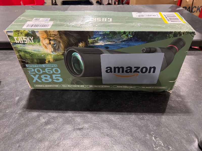 Photo 1 of Gosky 20-60x85 Spotting Scope with Full Size Tripod, Phone Adapter and Cleaning Kit, Spotting Scopes for Bird Watching, Wildlife Viewing?Portable with Carrying Bag