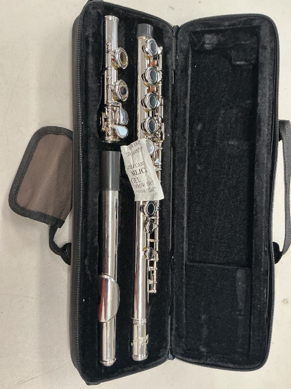 Photo 1 of Eastar C Flutes Closed Hole 16 Keys Flute for Beginner Kids Student Flute Instrument with Cleaning Kit, Stand, Carrying Case, Gloves, Tuning Rod, Nickel, EFL-1