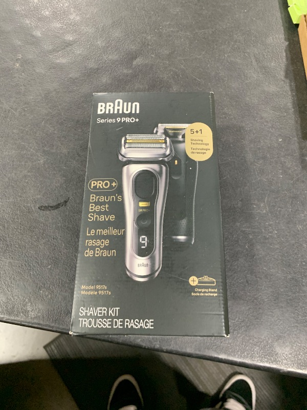 Photo 1 of Braun Series 9 9517s PRO+ Electric Razor for Men, 5 Pro Shave Elements & Precision Long Hair ProTrimmer, Charging Stand, Braun’s Best for Smooth Skin, Wet & Dry Electric Razor with 60min Runtime