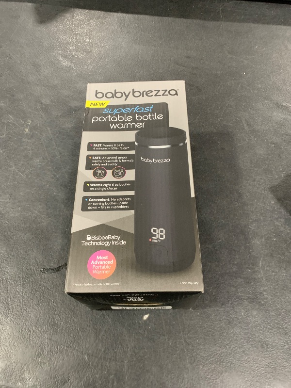 Photo 1 of Baby Brezza Superfast Portable Baby Bottle Warmer – 67% Faster - Travel Breastmilk Warmer and Formula Warmer - Safe, Even Heating - Up to 9oz - No Adapters, Black