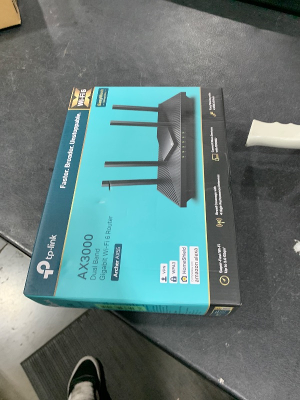 Photo 1 of TP-Link Dual-Band AX3000 Wi-Fi 6 Router Archer AX55 | Wireless Gigabit Internet Router for Home | EasyMesh Compatible | VPN Clients & Server | HomeShield, OFDMA, MU-MIMO | USB 3.0 | Secure by Design