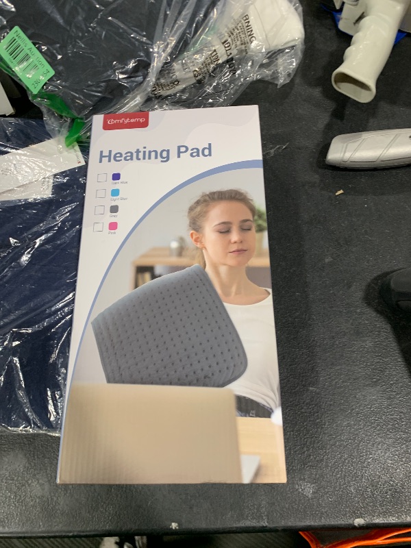 Photo 1 of Comfytemp Heating Pad for Back Pain & Cramps Relief, FSA HSA Eligible Electric Large Heat Pad, 2H Auto Off, Birthday Gifts for Women Men Mom Dad, Heated Pad for Neck Shoulder, Washable, 12"x24", Blue