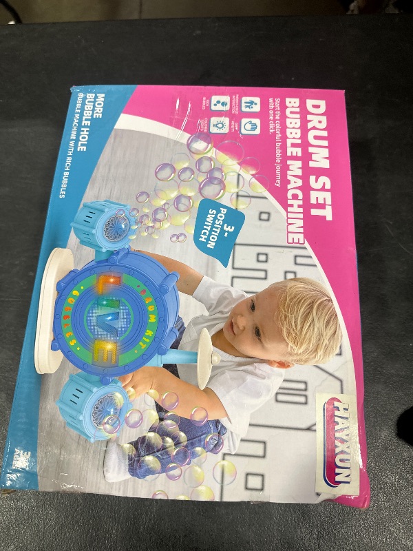 Photo 1 of Bubble Machine for Kids Toddlers, Automatic Bubble Blower with Light - Durable Bubble Maker Machine for Indoor Outdoor Wedding Party, Easter Gifts for Kids 3-8