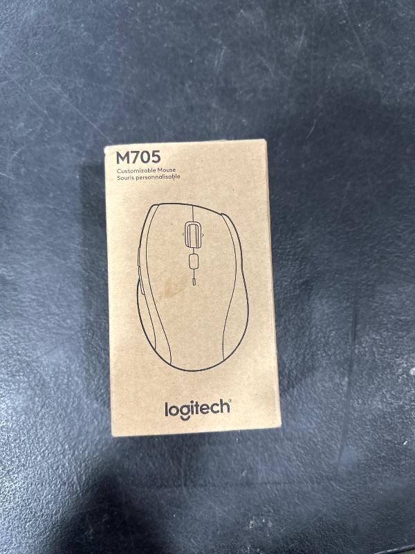 Photo 1 of Logitech M705 Marathon Wireless Mouse, 2.4 GHz USB Unifying Receiver, 1000 DPI, 5-Programmable Buttons, 3-Year Battery, Compatible with PC, Mac, Laptop, Chromebook - Black