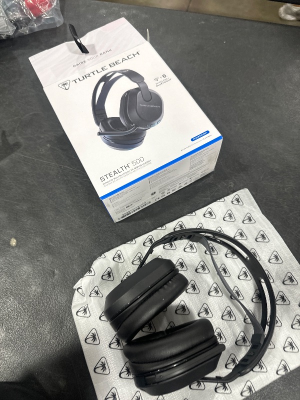 Photo 1 of Turtle Beach Stealth 500 Wireless Amplified Gaming Headset for PS5, PS4, PC, & Mobile – 40-Hr Battery, Bluetooth, Memory Foam Cushions, Flip-to-Mute Mic, EQ Presets, Companion App – Black