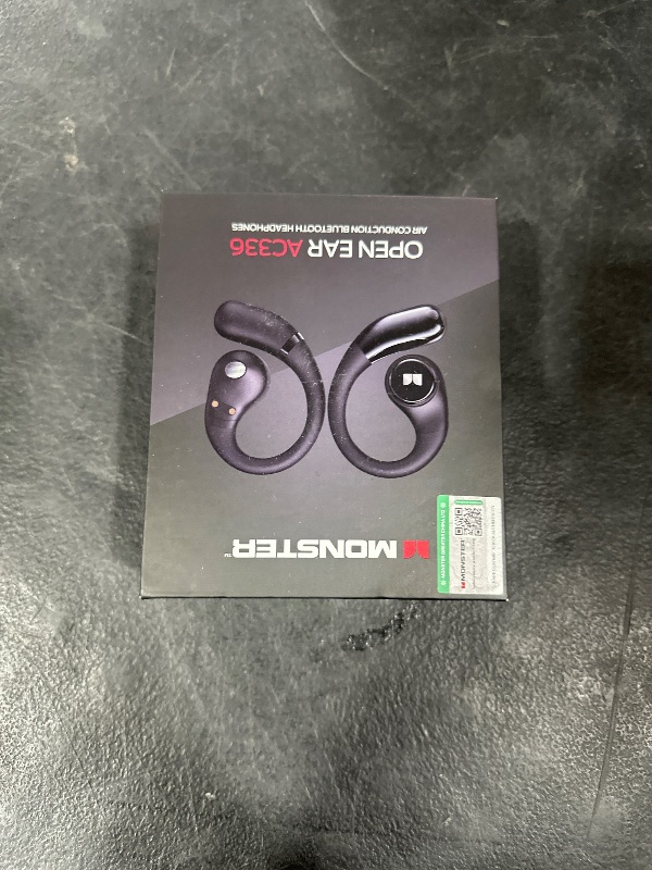 Photo 1 of Monster Open Ear AC336 Headphones, Bluetooth 6.0 Wireless Earbuds with Stereo Sound, ENC Clear Call, 21H Playtime, Type-C Charging, Touch Control, IPX6 Waterproof Open Ear Earbuds for Sports Fitness